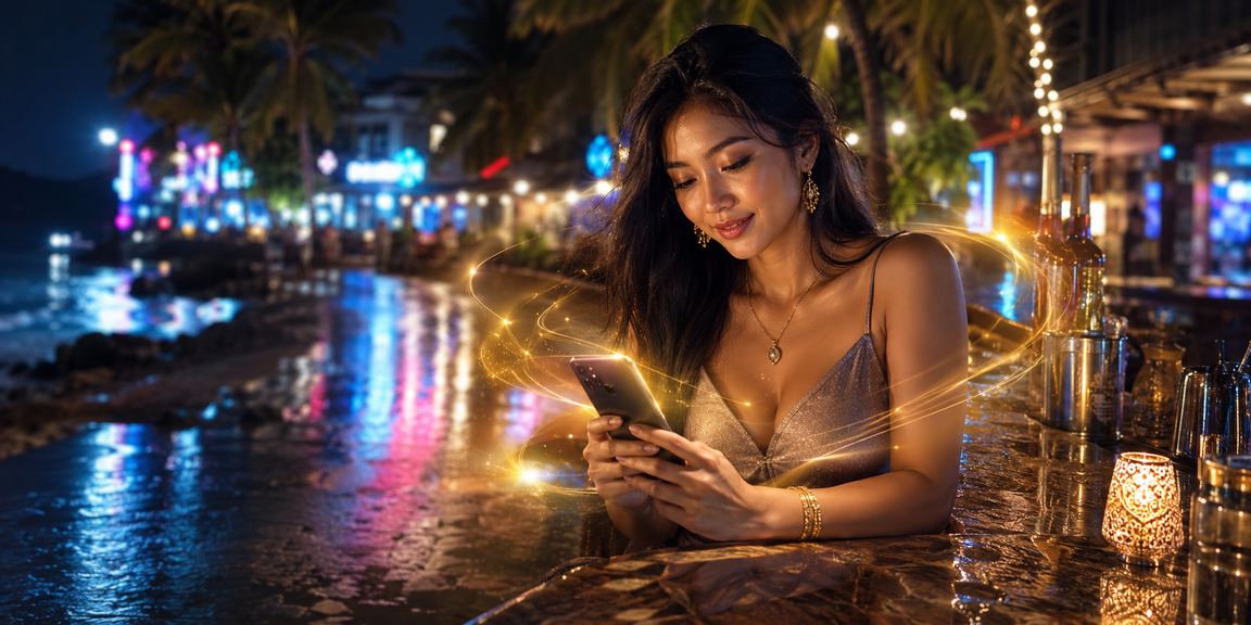 Penggunaan aplikasi pertaruhan mudah alih di Langkawi dengan panorama indah